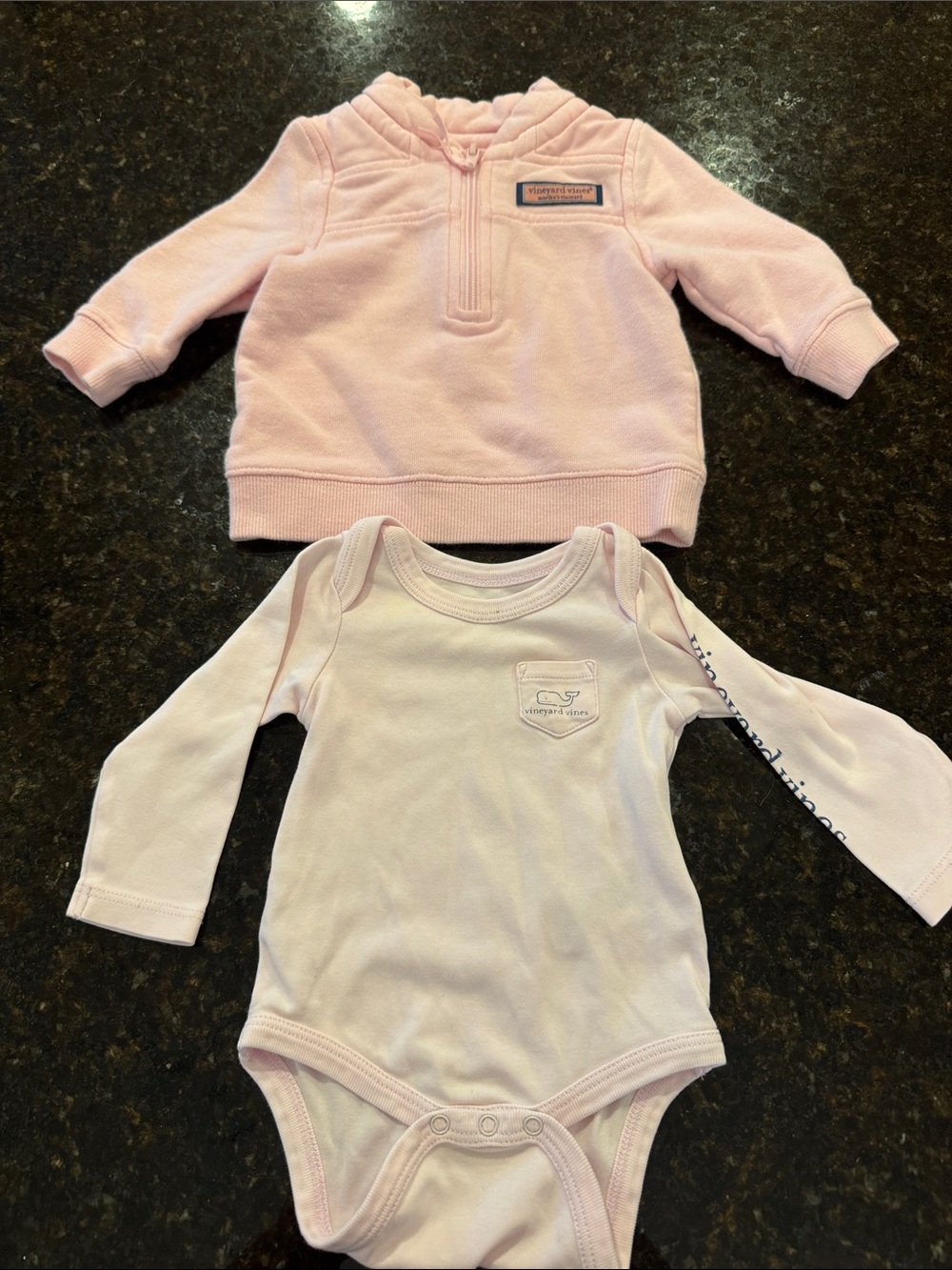 Vineyard Vines Light Pink Hoodie and Long-Sleeve Bodysuit Set